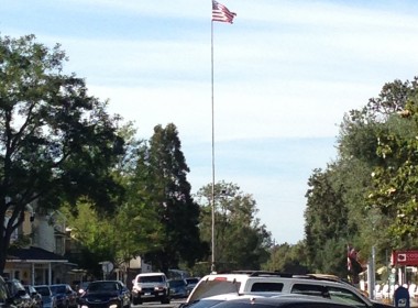 Flagpole.  Center of town.  Los Olivos, CA